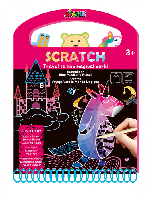 Carte portabila cu activitati de razuit - Calatorie in lumea magica - Avenir