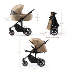 Carucior 2 in 1 Kinderkraft prime 2, sandrose beige - Publisol.ro