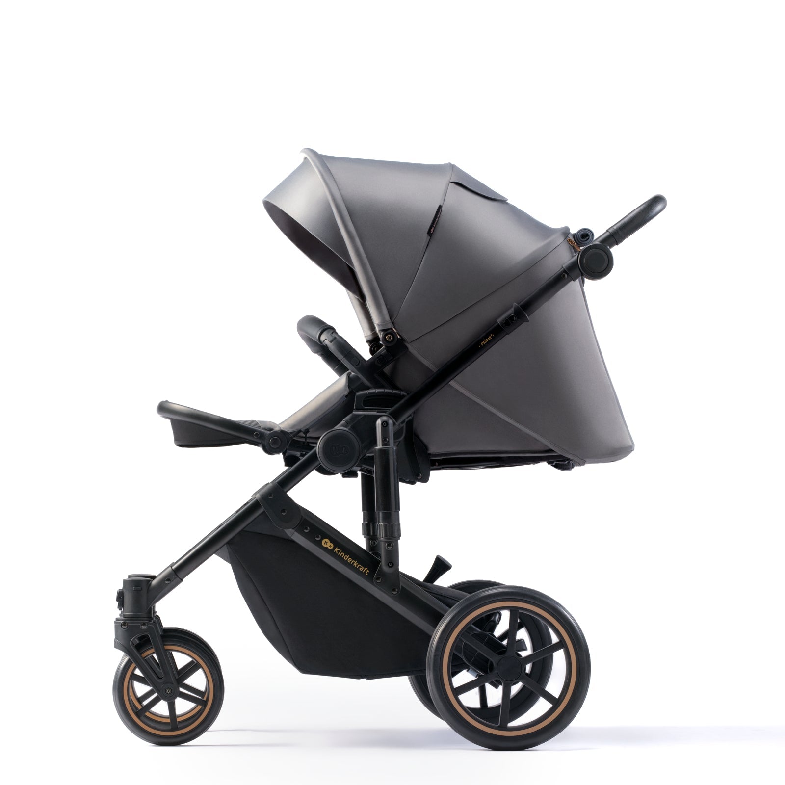 Carucior 2 in 1 Kinderkraft prime 2, shadow grey - Publisol.ro