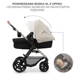 Carucior 3 in 1 Kinderkraft moov 2, moonlight grey - Publisol.ro
