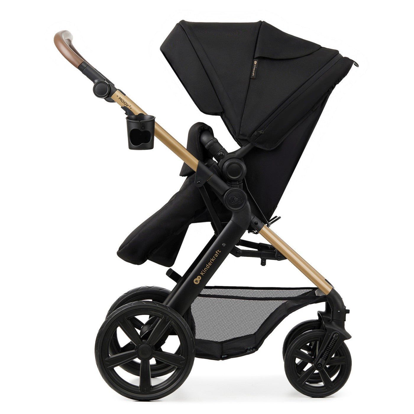 Carucior 3 in 1 Kinderkraft moov 2, negru pur - Publisol.ro