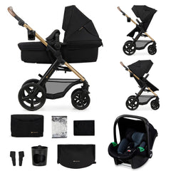 Carucior 3 in 1 Kinderkraft moov 2, negru pur - Publisol.ro