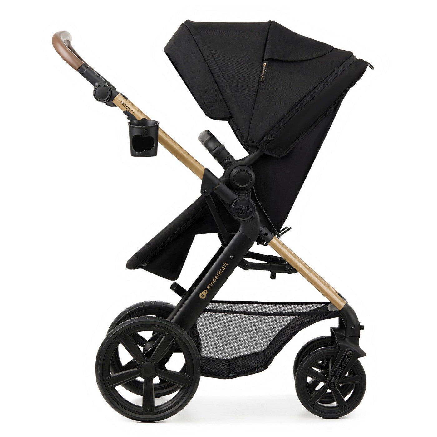 Carucior 3 in 1 Kinderkraft moov 2, negru pur - Publisol.ro