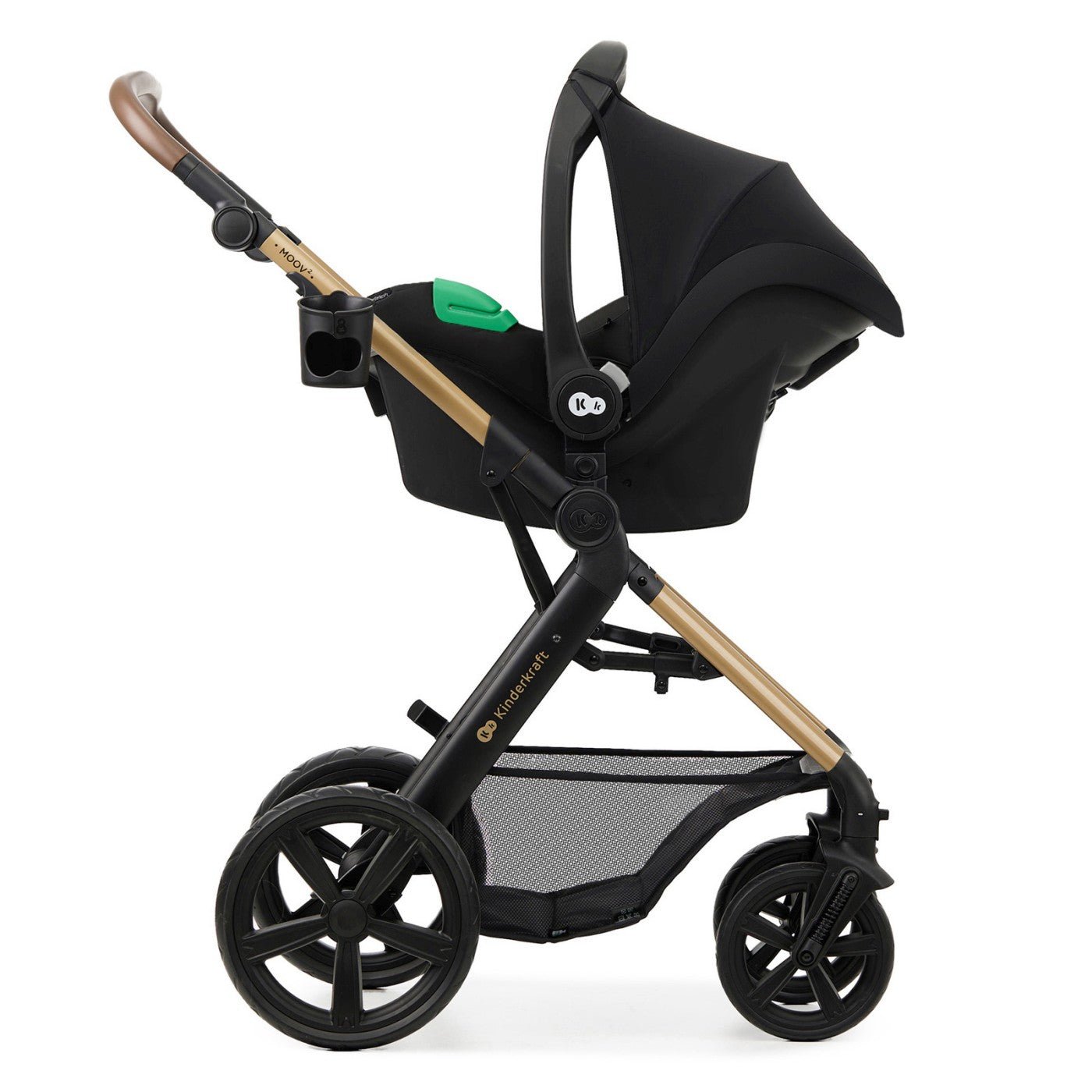 Carucior 3 in 1 Kinderkraft moov 2, negru pur - Publisol.ro