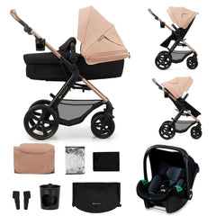 Carucior 3 in 1 Kinderkraft moov 2, sand beige - Publisol.ro