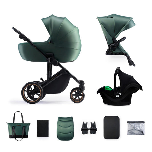 Carucior 3 in 1 Kinderkraft prime 2 3in1 mink pro green - Publisol.ro