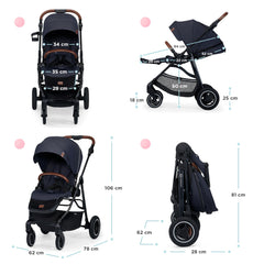 Carucior Kinderkraft all road, imperial blue - Publisol.ro
