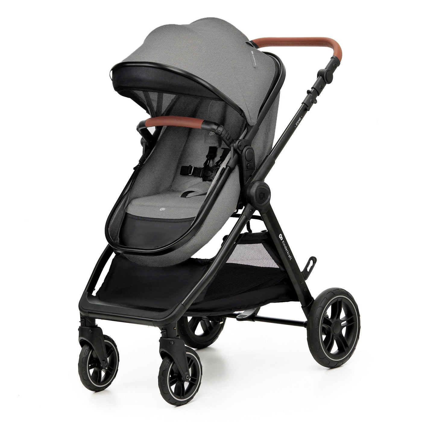 Carucior Kinderkraft esme, 3 in 1, moonlight grey - Publisol.ro