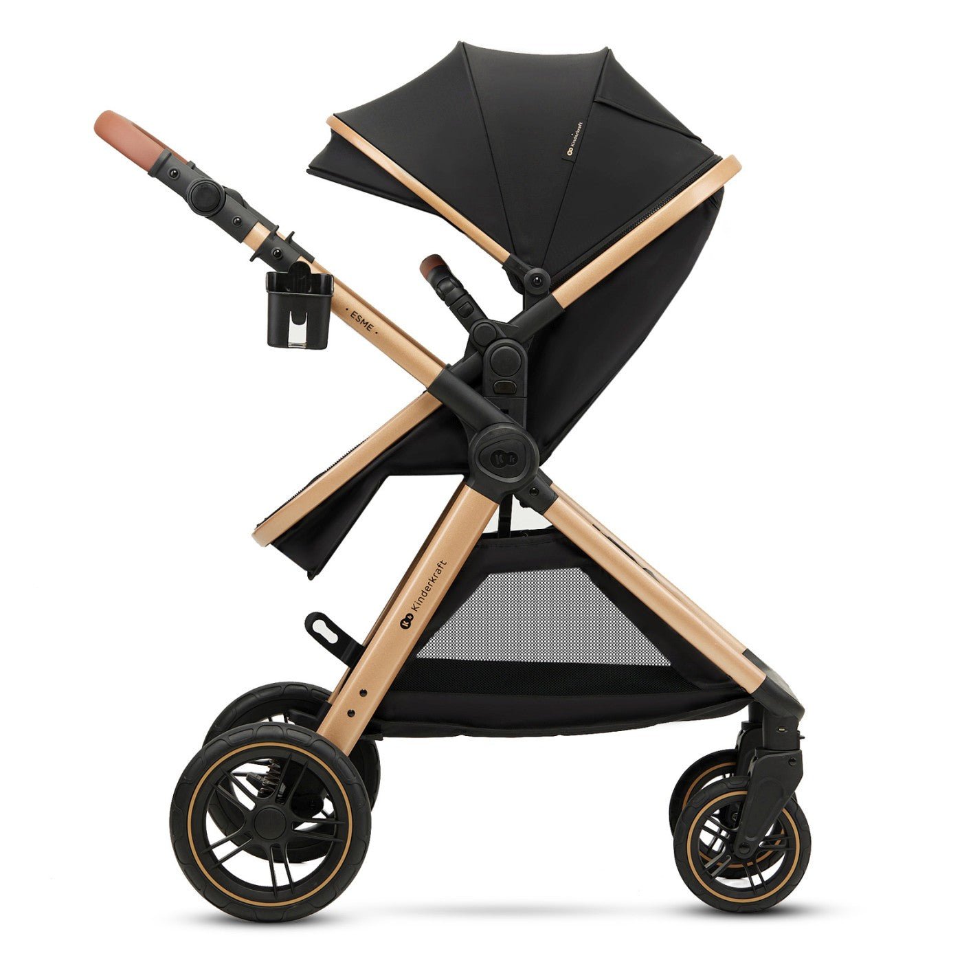 Carucior Kinderkraft esme, 3 in 1, pure black - Publisol.ro