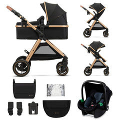 Carucior Kinderkraft esme, 3 in 1, pure black - Publisol.ro