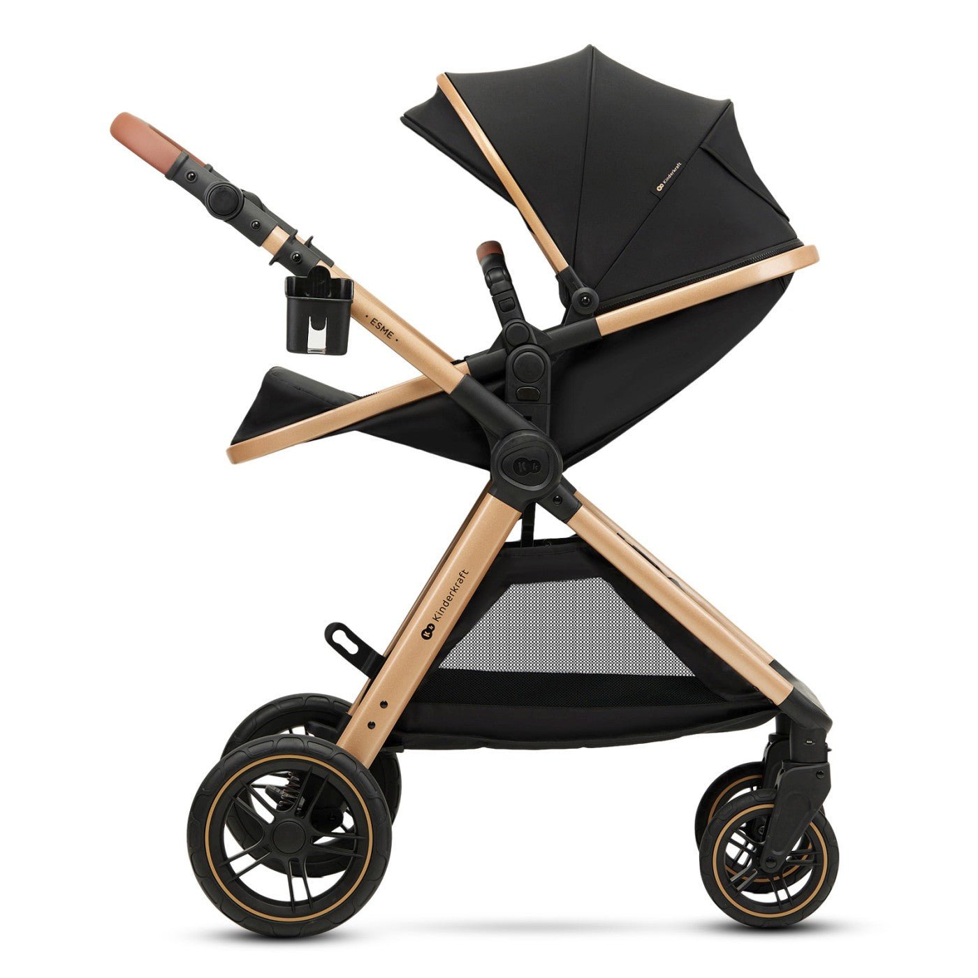Carucior Kinderkraft esme, 3 in 1, pure black - Publisol.ro