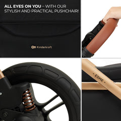 Carucior Kinderkraft esme, 3 in 1, pure black - Publisol.ro