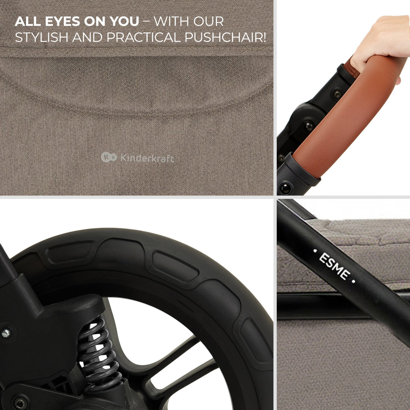 Carucior Kinderkraft esme, 3 in 1, sand beige - Publisol.ro