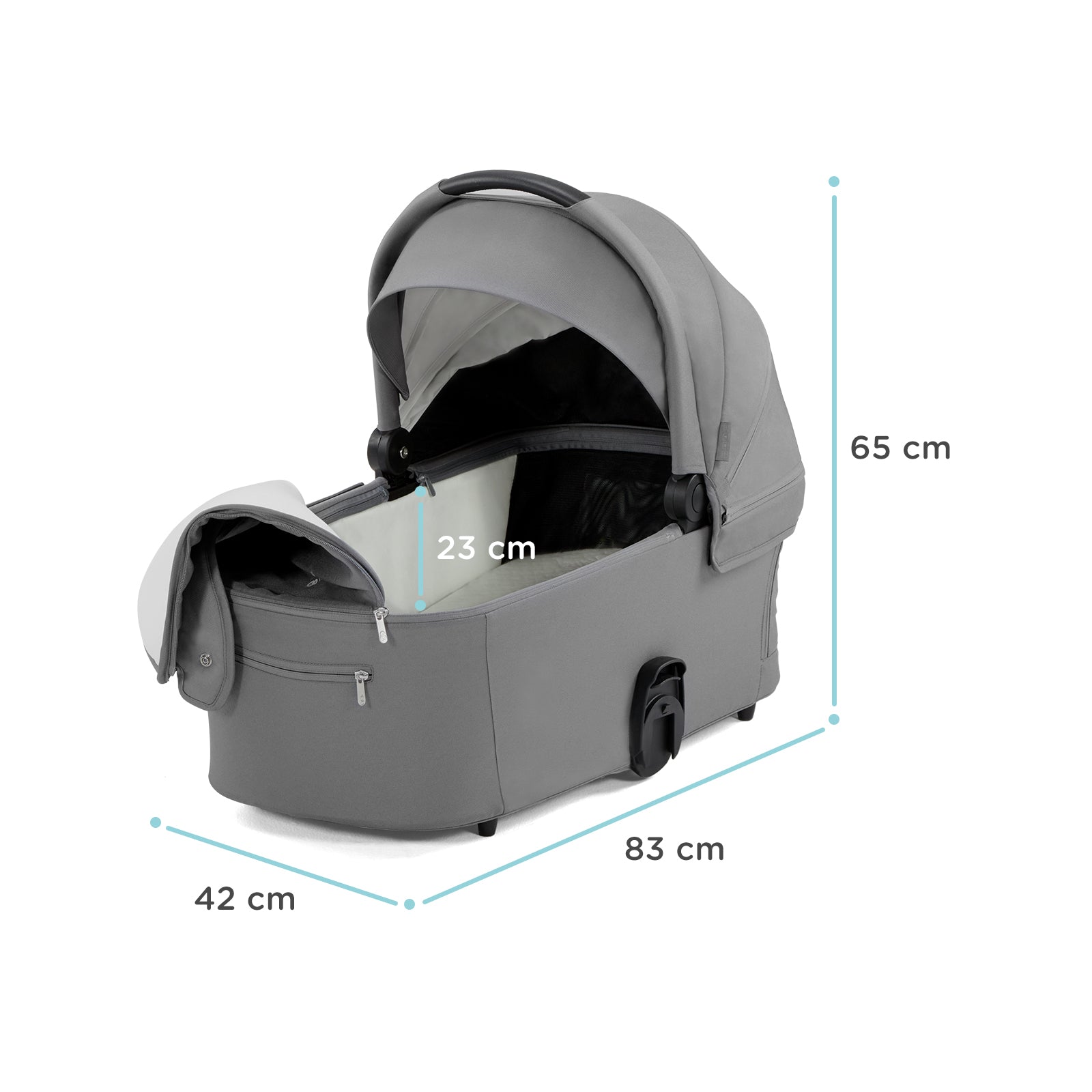 Carucior Kinderkraft nea, 2 in 1, platinum grey - Publisol.ro