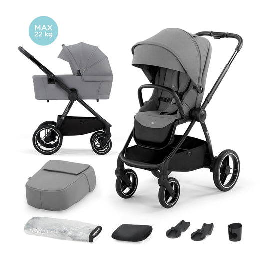 Carucior Kinderkraft nea, 2 in 1, platinum grey - Publisol.ro