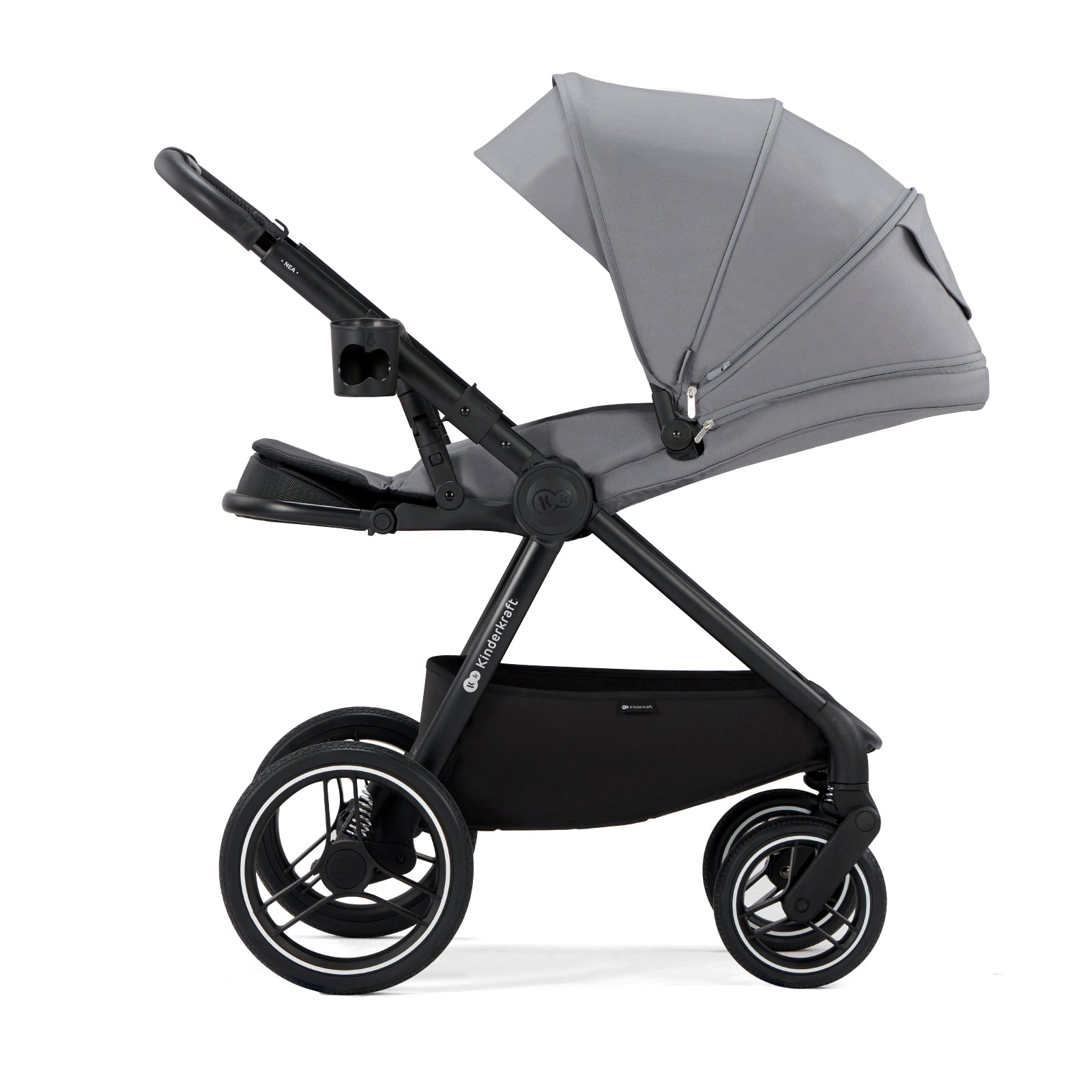 Carucior Kinderkraft nea, 2 in 1, platinum grey - Publisol.ro