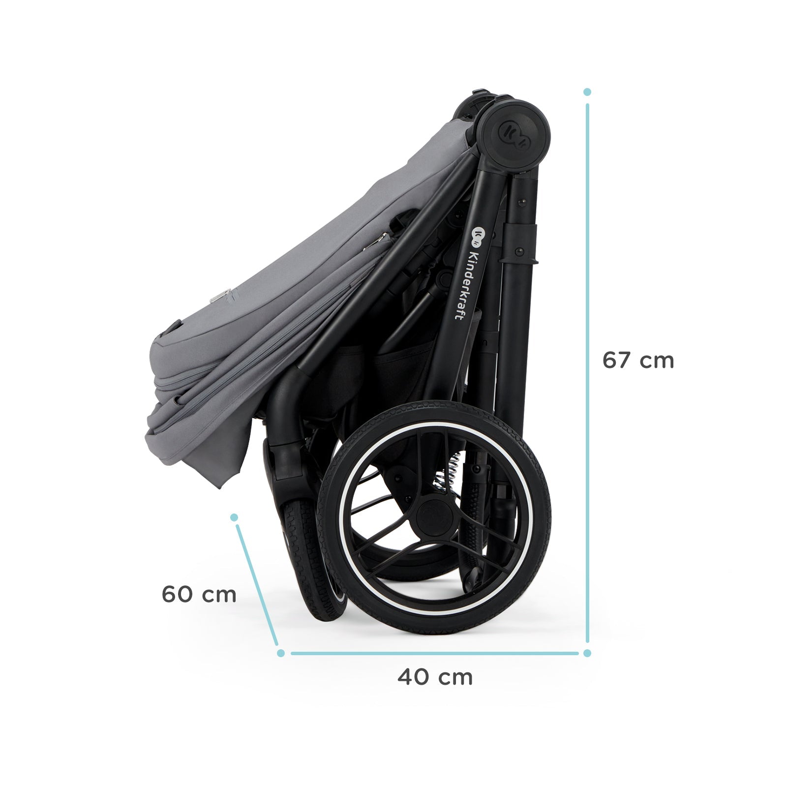 Carucior Kinderkraft nea, 2 in 1, platinum grey - Publisol.ro