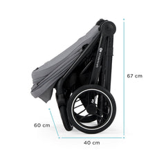 Carucior Kinderkraft nea, 2 in 1, platinum grey - Publisol.ro