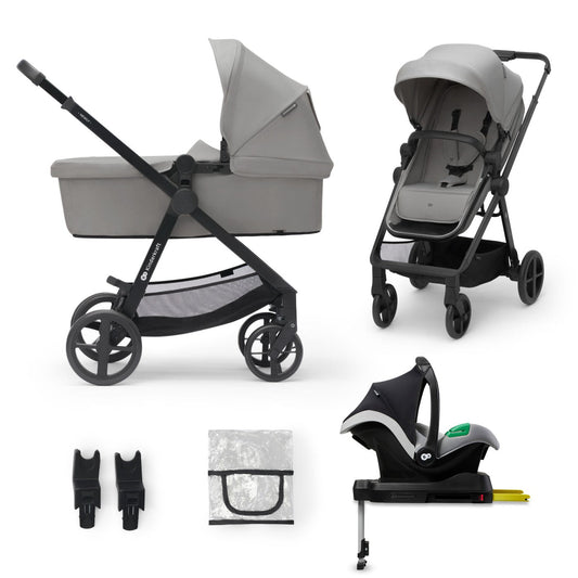 Carucior Kinderkraft newly, 4 in 1, moonlight grey - Publisol.ro