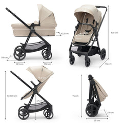 Carucior Kinderkraft newly, 4 in 1, sand beige - Publisol.ro