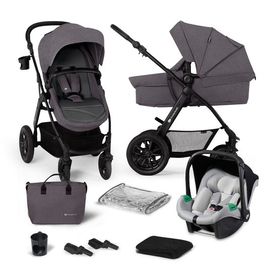 Carucior multifunctional Kinderkraft xmoov, 3 in 1, dark grey - Publisol.ro