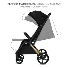 Carucior sport Kinderkraft loom, 0 - 22 kg, ink black - Publisol.ro