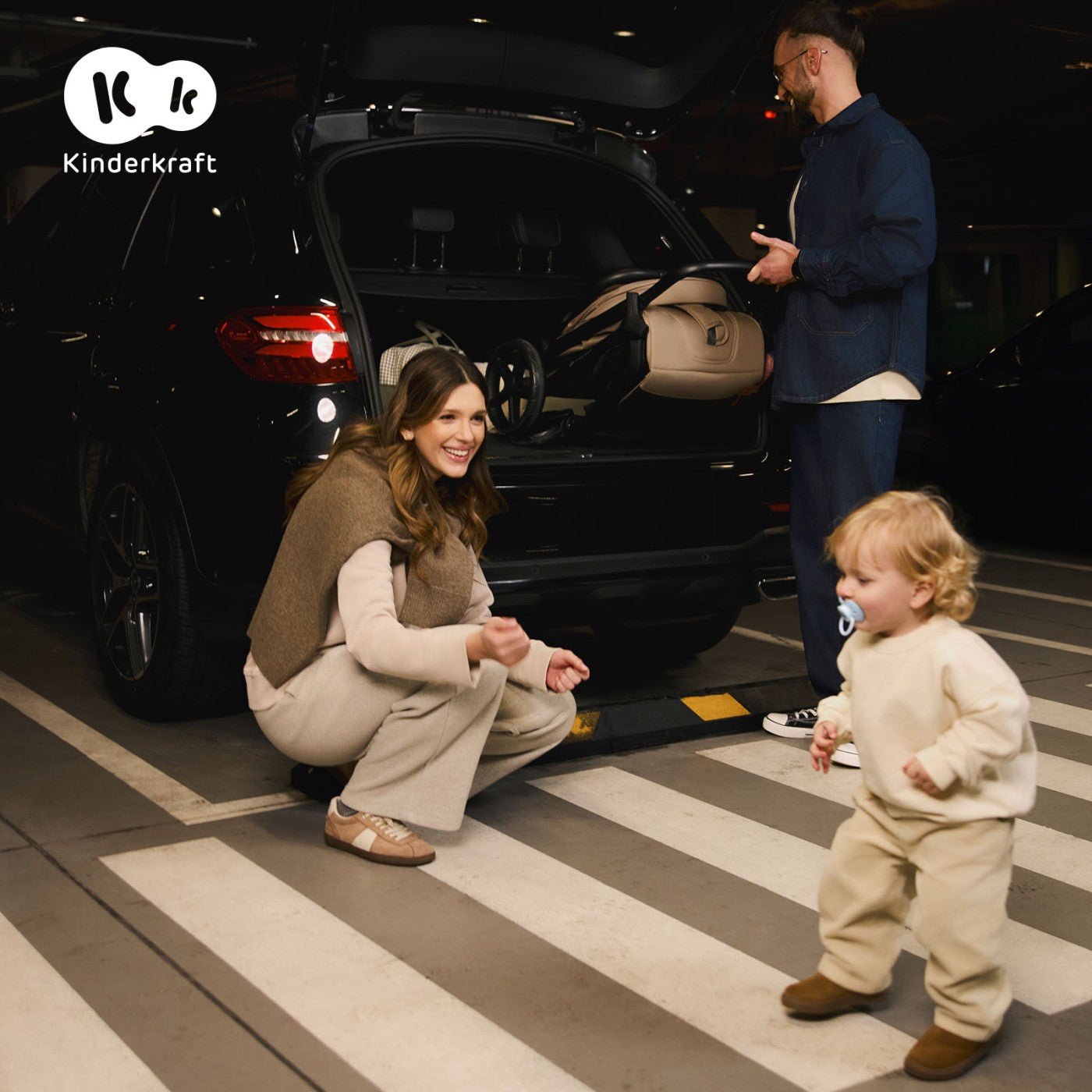 Carucior sport Kinderkraft loom, 0 - 22 kg, linen beige - Publisol.ro