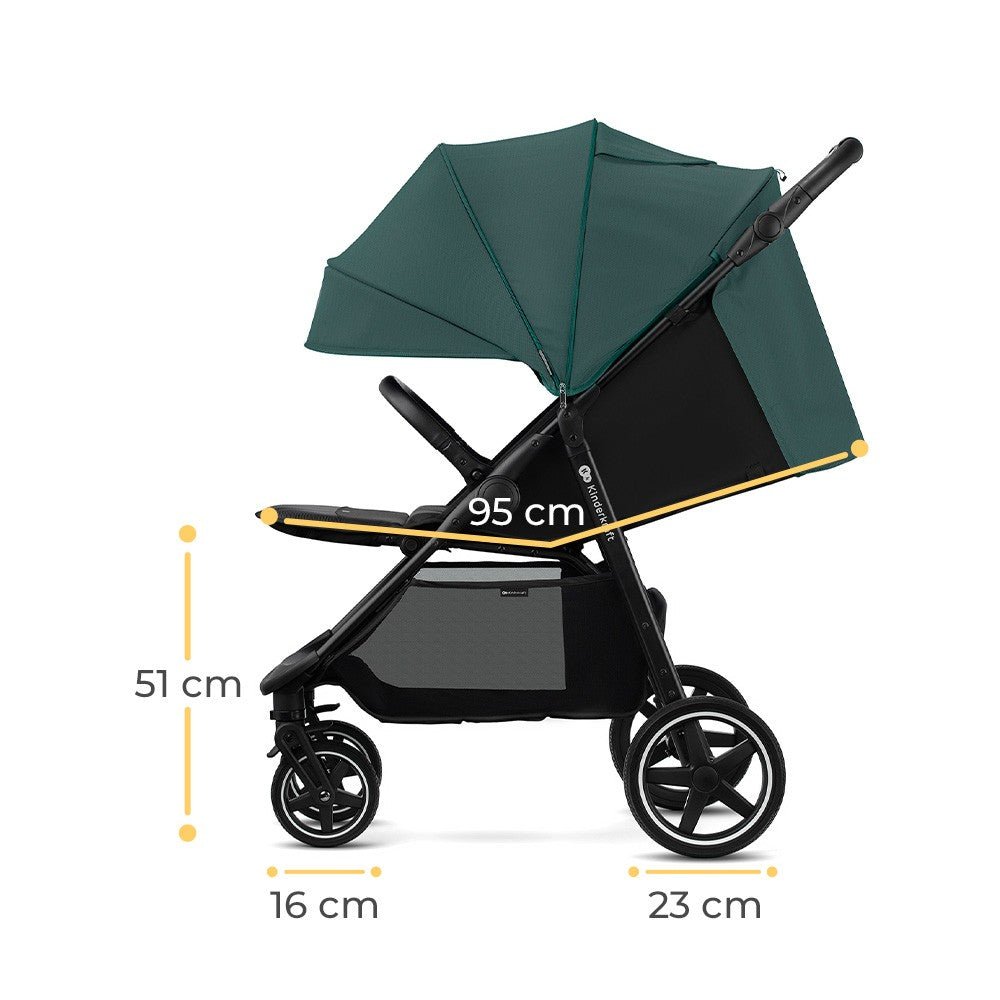 Carucior sport Kinderkraft route, emerald green - Publisol.ro