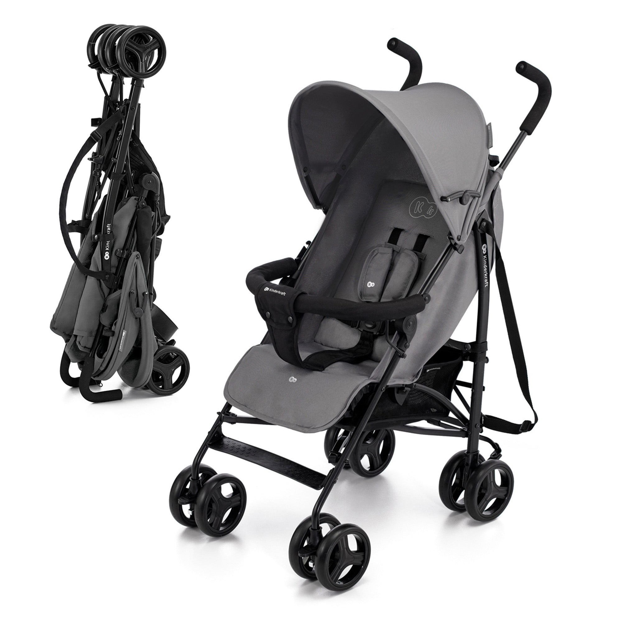 Carucior sport Kinderkraft tik, tip umbrela, stone grey - Publisol.ro