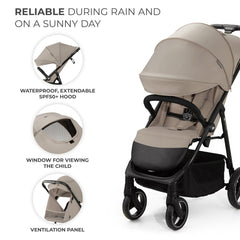 Carucior sport Kinderkraft trig3 stone beige - Publisol.ro