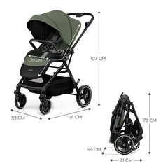 Carucior sport Kinderkraft yoxi, green - Publisol.ro