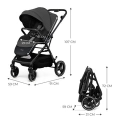 Carucior sport Kinderkraft yoxi, grey - Publisol.ro