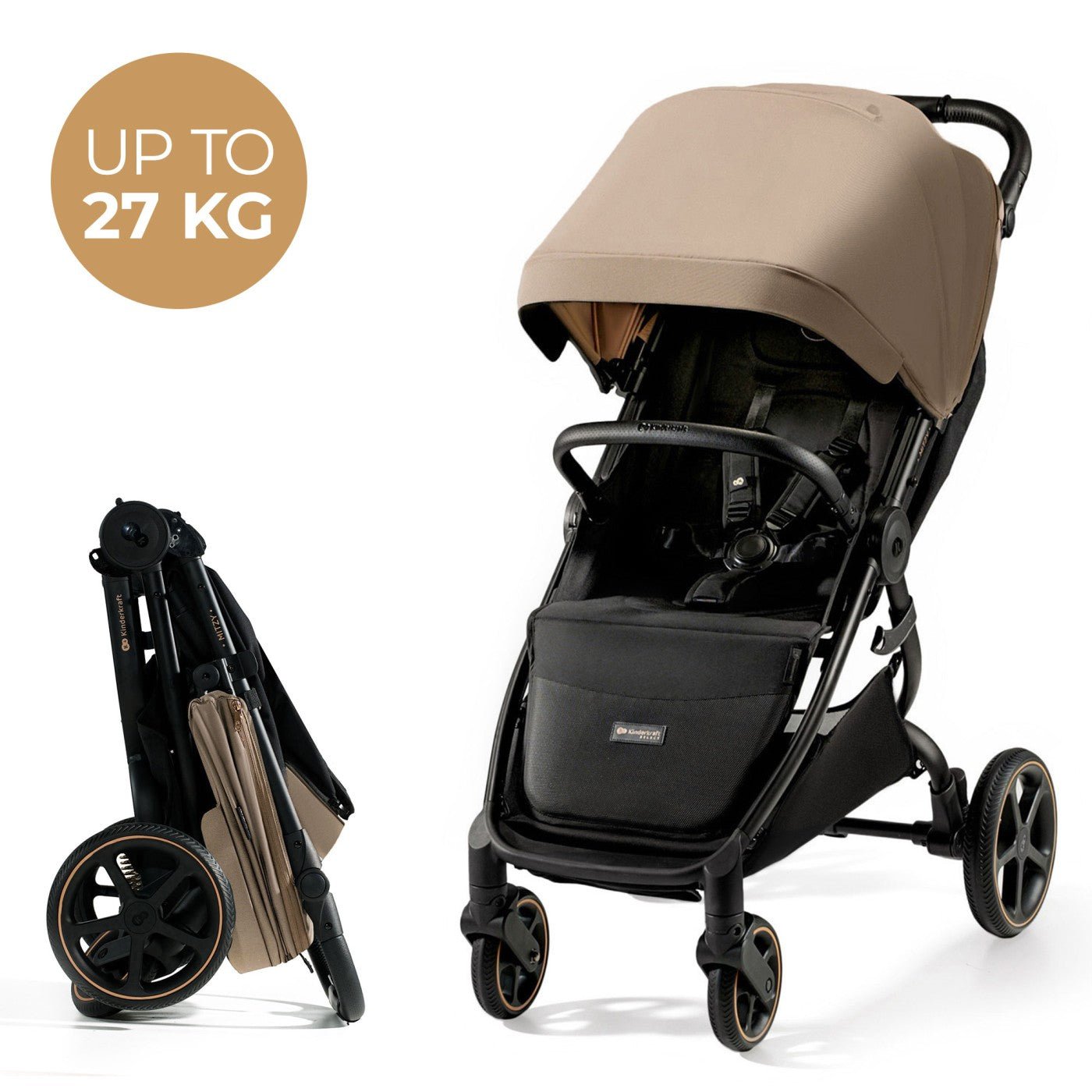 Carucior sport, ultra compact mitzy, 0 - 22 kg, linen beige - Publisol.ro