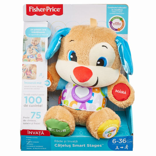 Catelusul vorbitor si educativ limba romana fisher price, Mattel - Publisol.ro