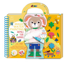 Cea mai mare Carte de pictat cu apa, sabloane, stampile si jocuri, portabila - Animale - Avenir - Publisol.ro