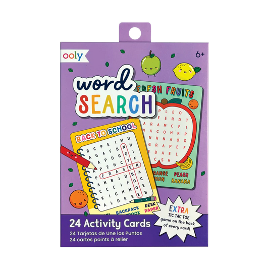 Colectie 24 de carduri cu jocuri si activitati - Cauta cuvinte - Ooly