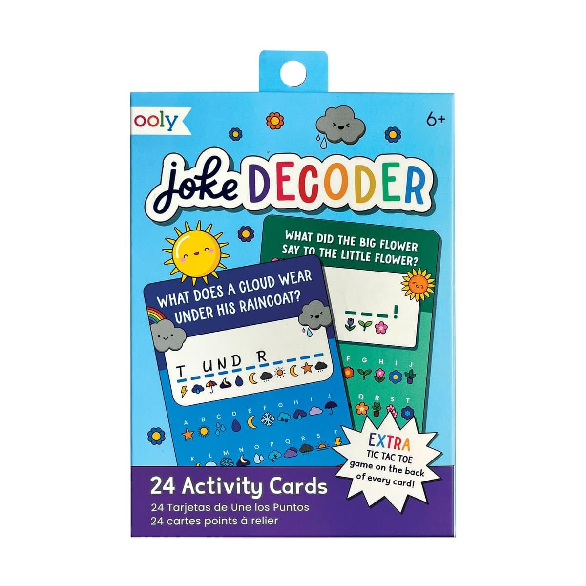 Colectie 24 de carduri cu jocuri si activitati - Decodor de glume - Ooly - Publisol.ro
