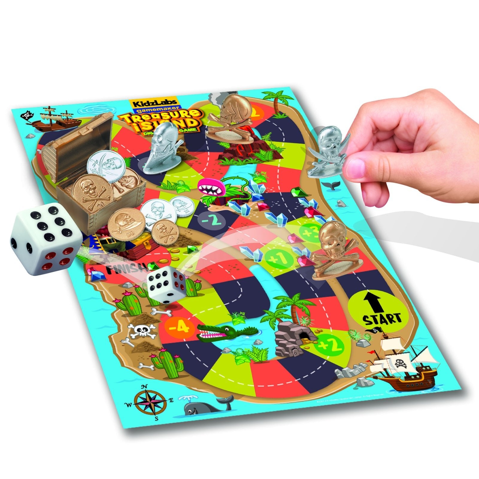Creaza propriul joc - Insula comorii KidzLabs - 4M - Publisol.ro