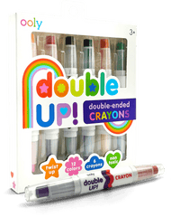 Creioane cerate duble, set de 6, Double up! , 12 culori - Ooly - Publisol.ro