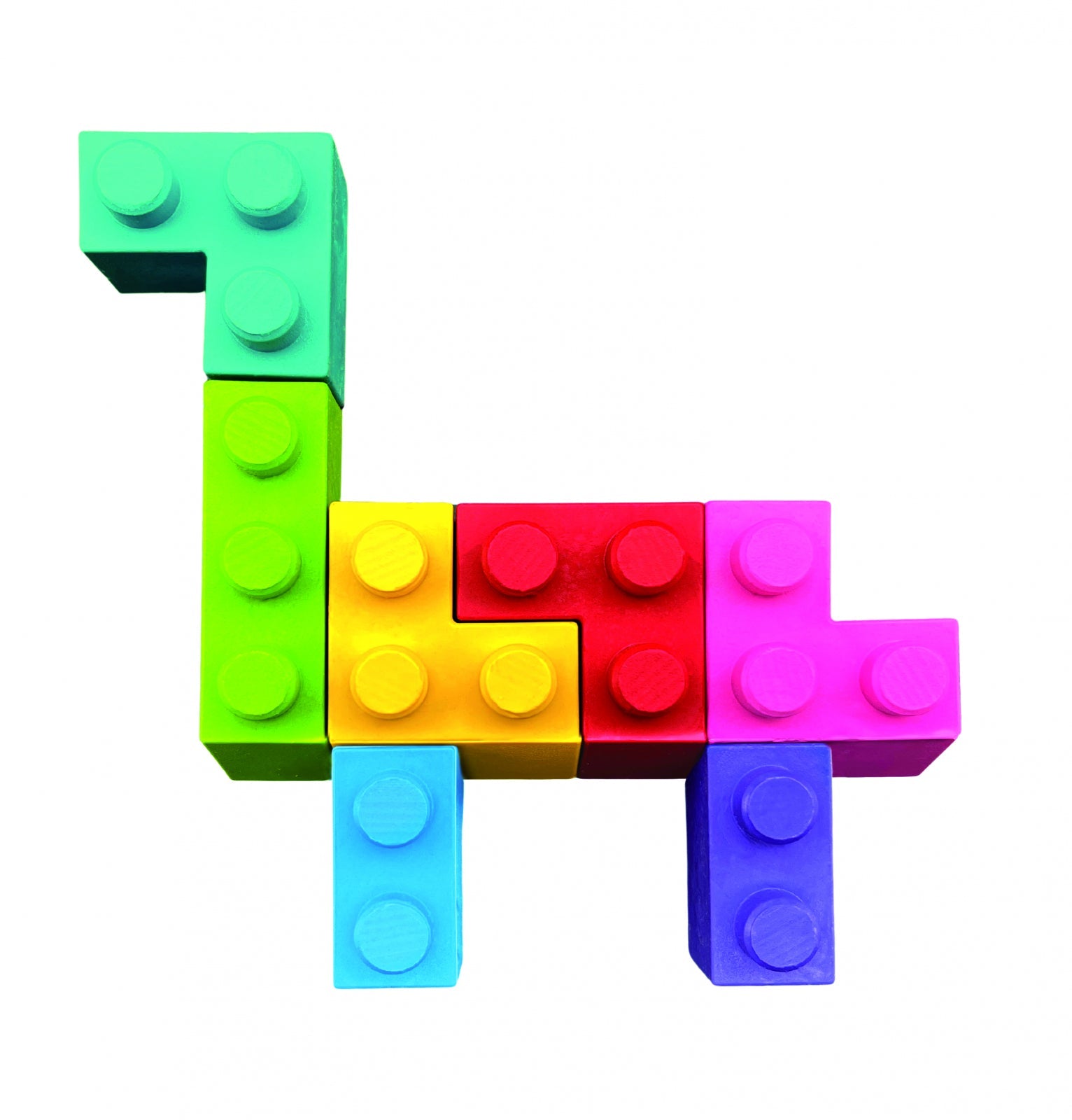 Creioane cerate interconectabile Block Crayons - Dinozaur Brachiosaurus, Haku Yoka - Avenir - Publisol.ro