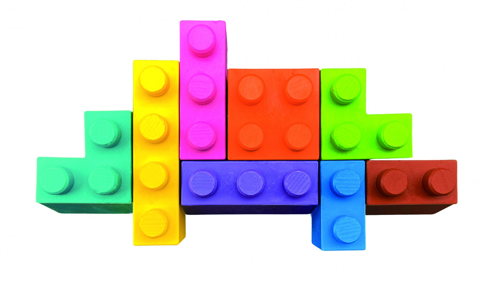 Creioane cerate interconectabile Block Crayons - Dinozaur Triceratops, Haku Yoka - Avenir - Publisol.ro