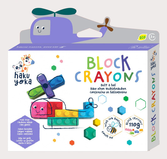 Creioane cerate interconectabile Block Crayons - Elicopter, Haku Yoka - Avenir - Publisol.ro