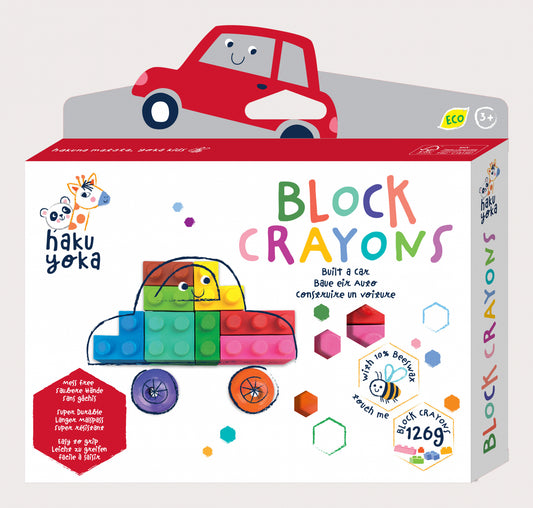 Creioane cerate interconectabile Block Crayons - Masina, Haku Yoka - Avenir