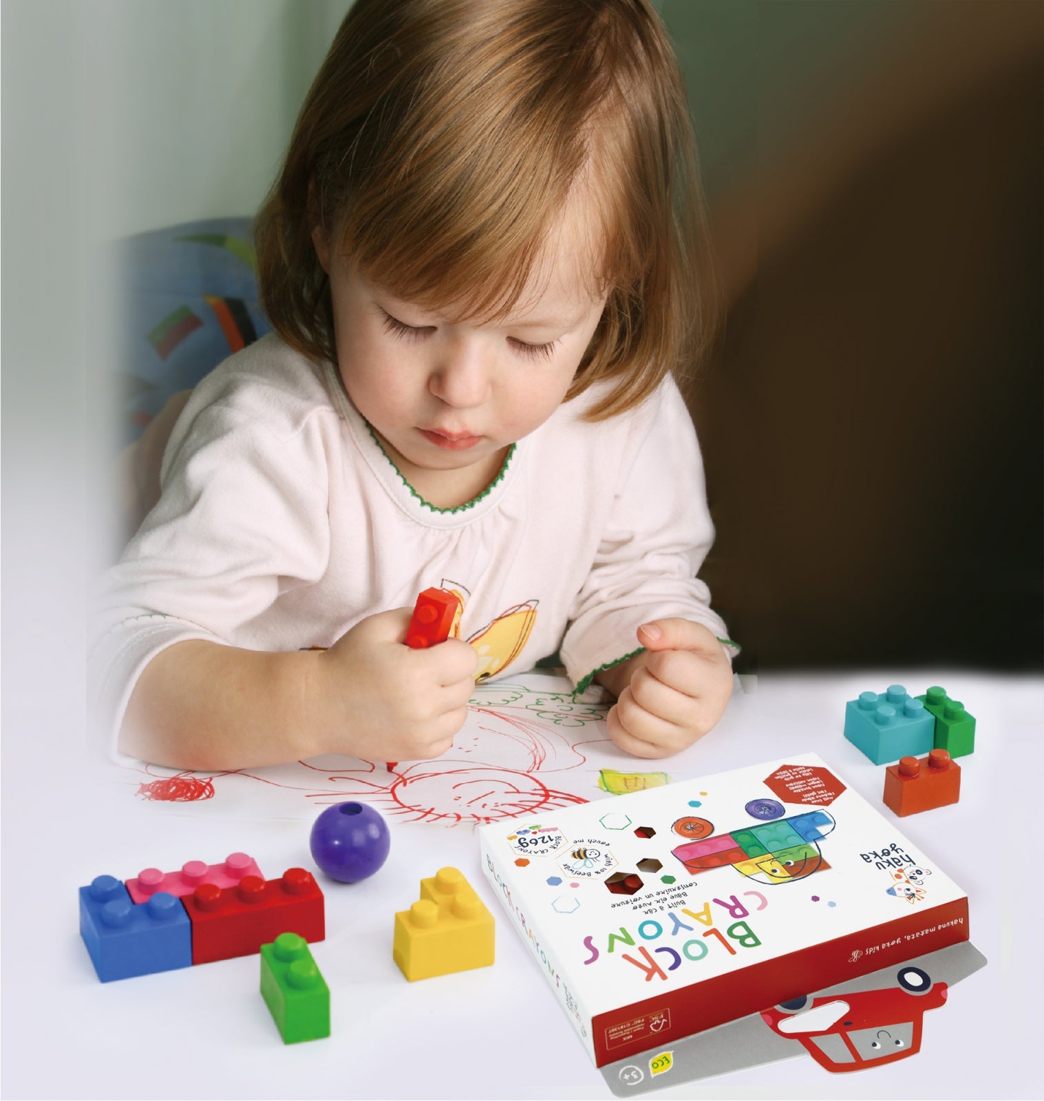 Creioane cerate interconectabile Block Crayons - Masina, Haku Yoka - Avenir - Publisol.ro