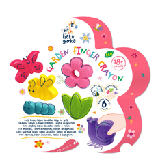 Creioane cerate pentru degete - Gradina, set de 6 - Haku Yoka - Avenir - Publisol.ro