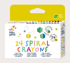 Creioane cerate spiralate Haku Yoka, 24 culori - Avenir