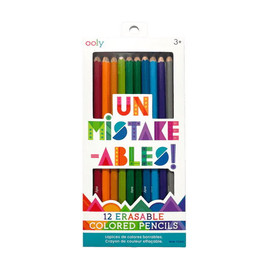 Creioane colorate care se sterg, set de 12, Un - Mistake - Ables! - Ooly - Publisol.ro