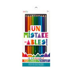 Creioane colorate care se sterg, set de 12, Un - Mistake - Ables! - Ooly - Publisol.ro