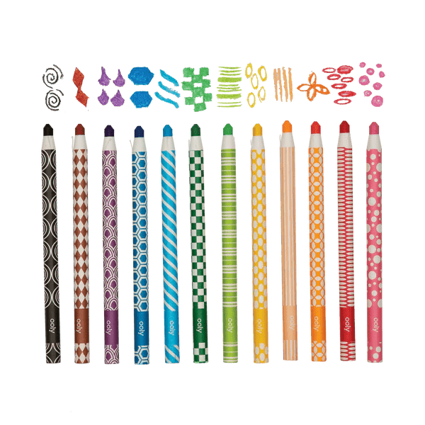Creioane colorate Color Appeel, set de 12, cu invelis detasabil - Ooly - Publisol.ro