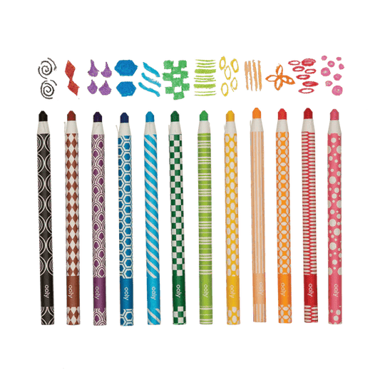 Creioane colorate Color Appeel, set de 12, cu invelis detasabil - Ooly - Publisol.ro